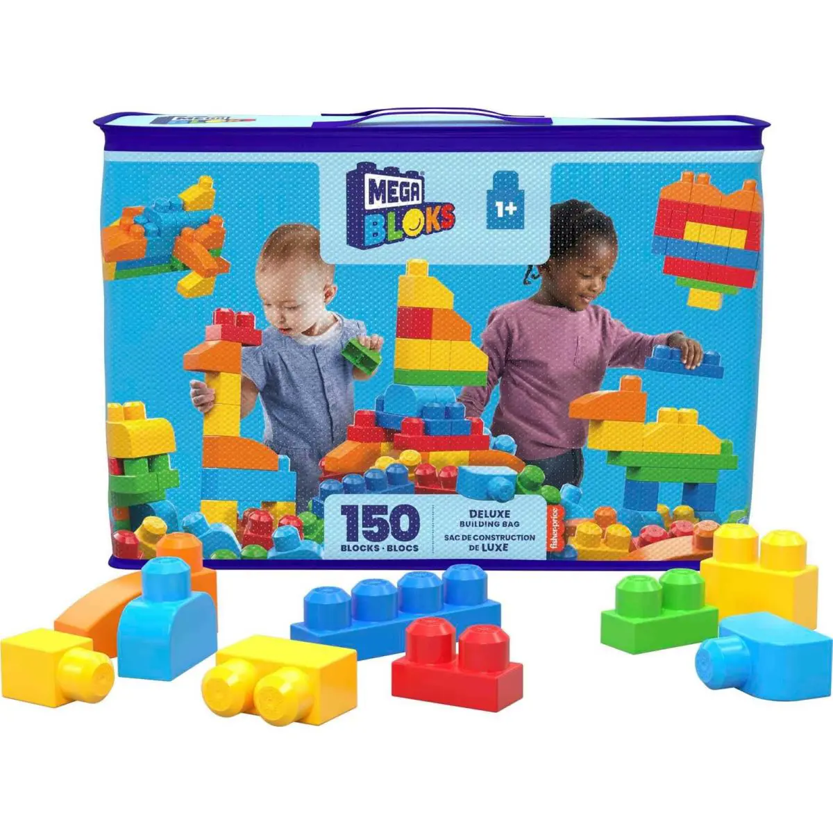 Mega Bloks First Builders Toddler Blocks Toys Set Deluxe Building Bag with