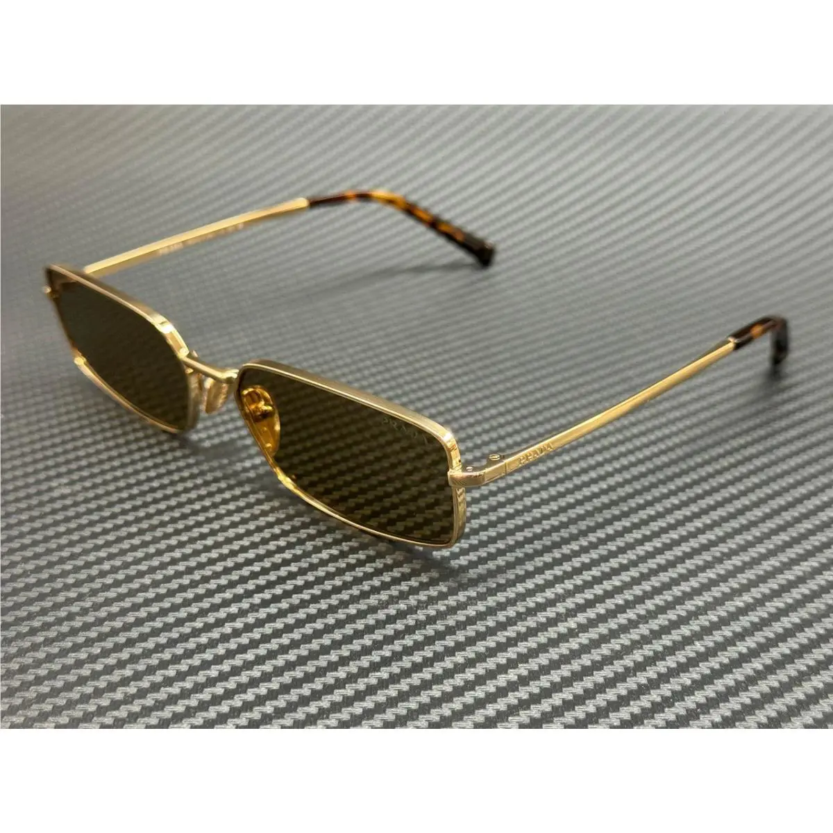 Prada PR A60S 5AK70G Gold Green Olive Women`s 59 mm Sunglasses