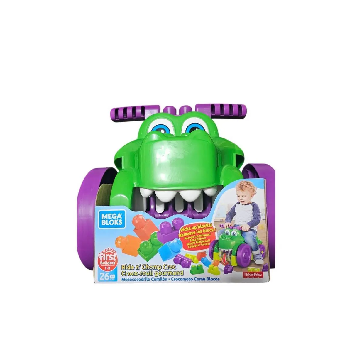 Mega Bloks Ride `n Chomp Croc Ride-on Toy Building Block Set