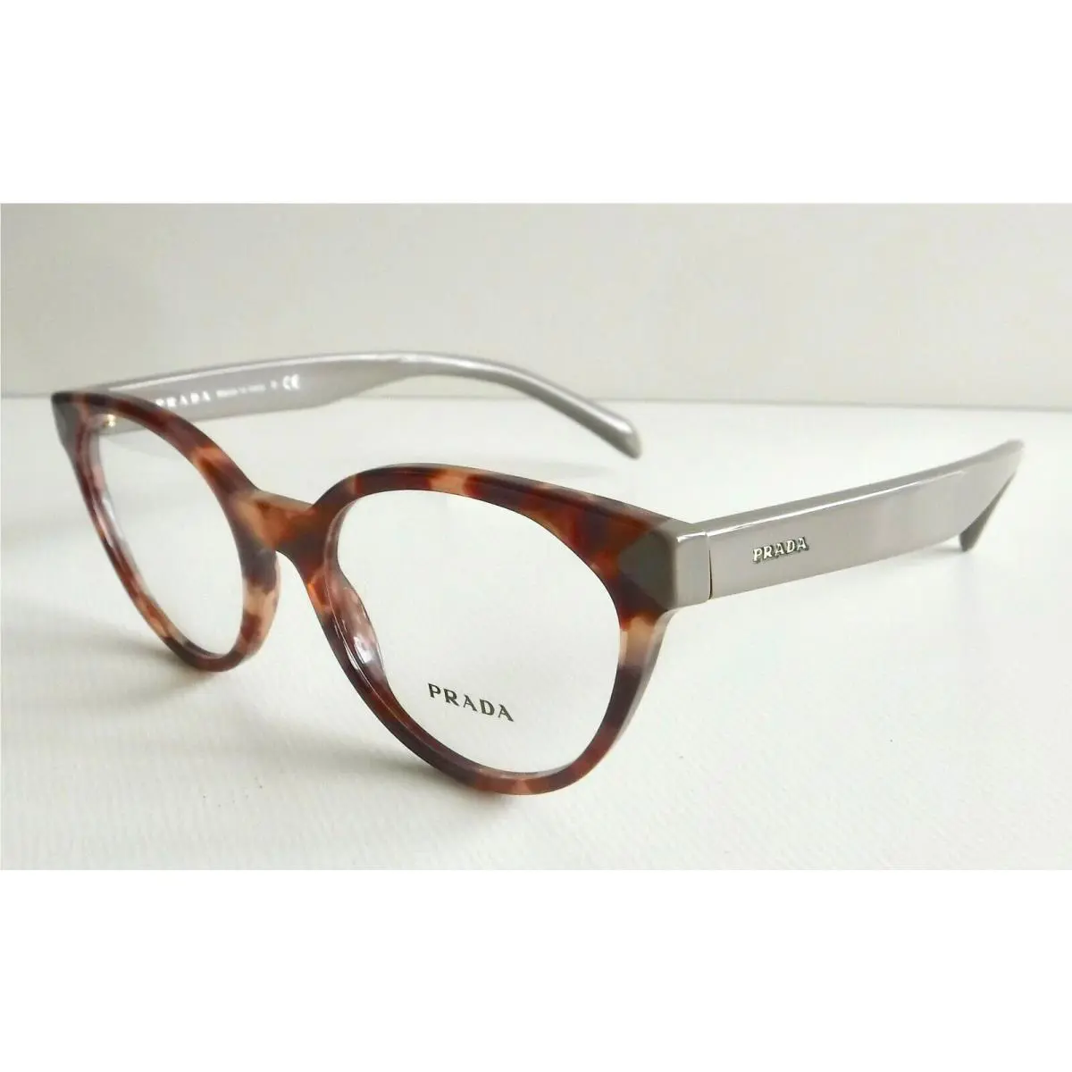 Prada Eyeglasses Vpr 01T UEO-101 Tortoise Frames Clear Lens Case 51-18-140