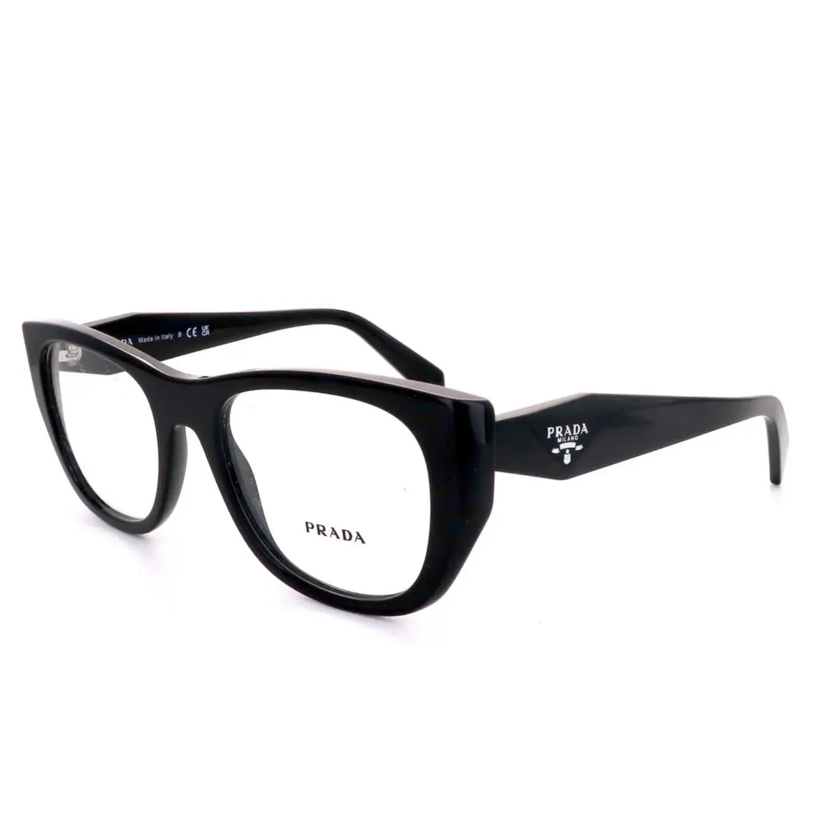 Classic Prada Eyeglasses Vpr A18 16K-1O1 52-19 145 Black Cat Eye Frames