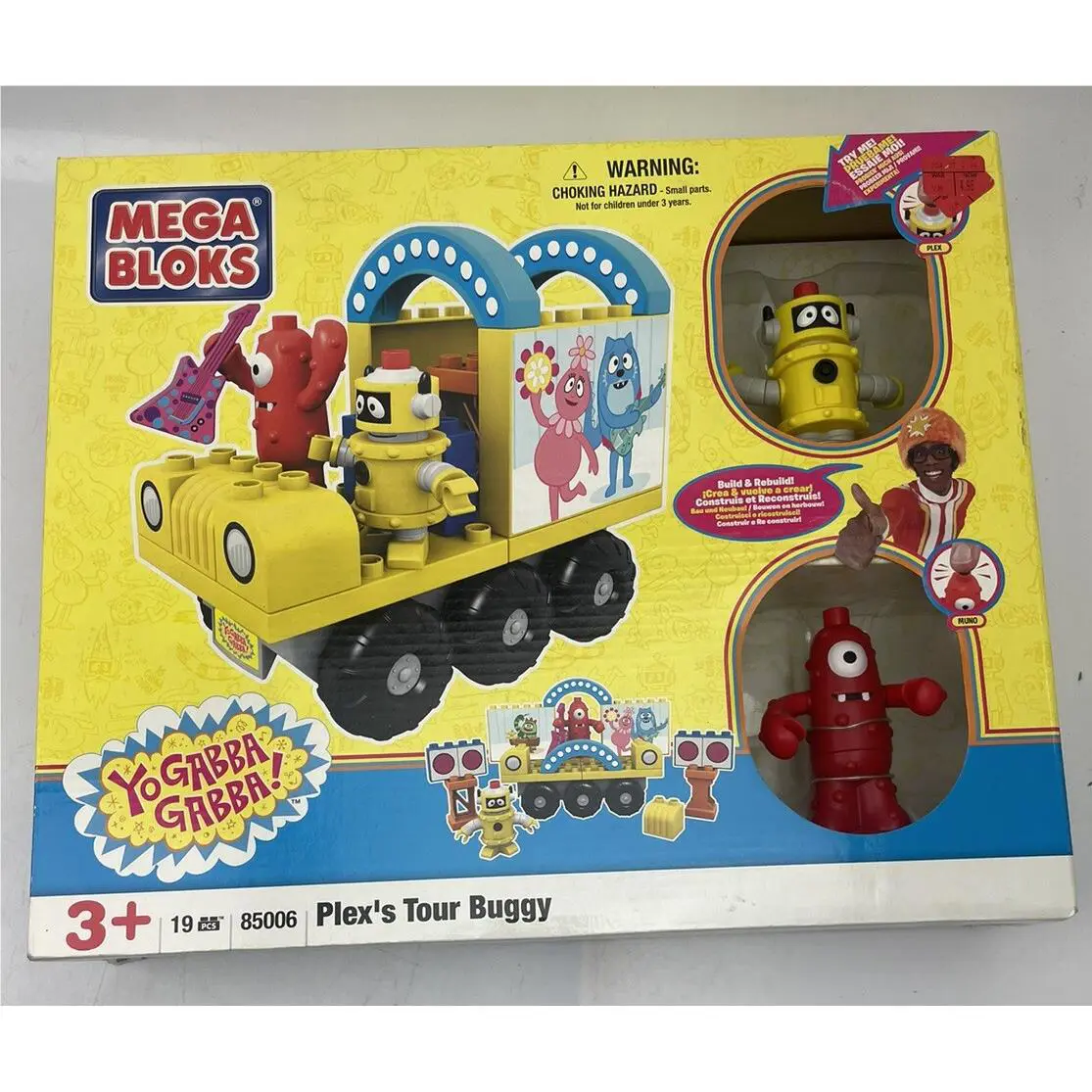 2009 Mega Bloks Yo Gabba Gabba Plex`s Tour Buggy 19pcs Building Set 85006