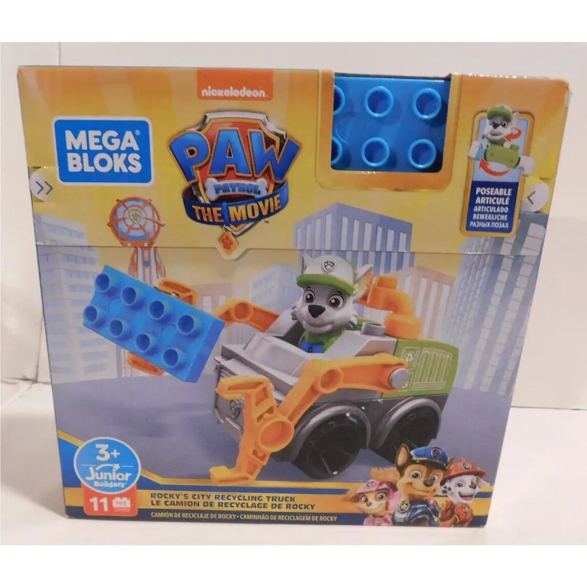 Mega Blocks Paw Patrol Rocky`s City Recycling Truck 11 Pieces