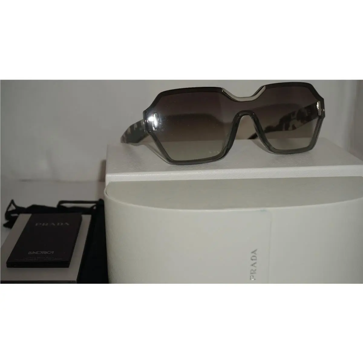 Prada Sunglasses Transluscent Brown Havana Gray PR 15TS VIP0A7 49 14 140