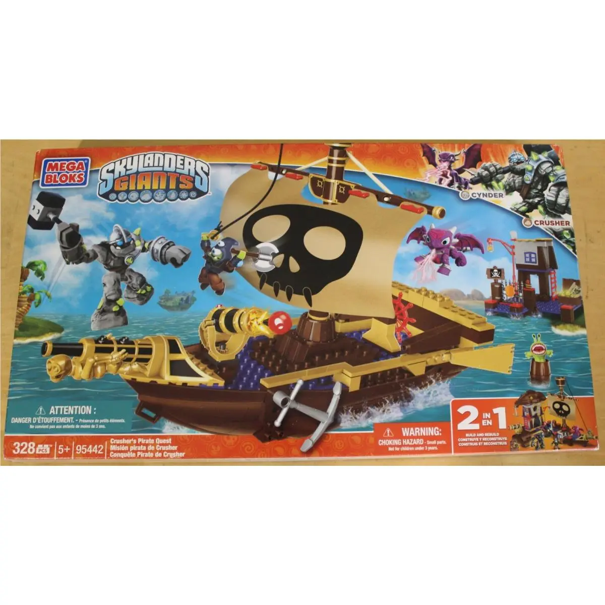 New/sealed Mega Bloks Skylanders Giants Crusher`s Pirate Quest 2012