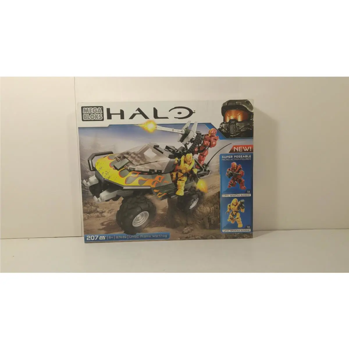 Halo Mega Bloks 97449 Unsc Flame Warthog - Razorback Gausshog Spartan - Retired