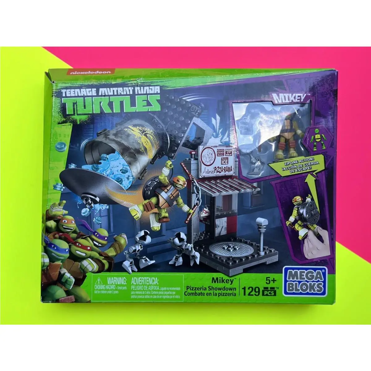 Mega Bloks Tmnt Teenage Mutant Ninja Turtles Mikey Pizzeria Showdown 129 Pcs