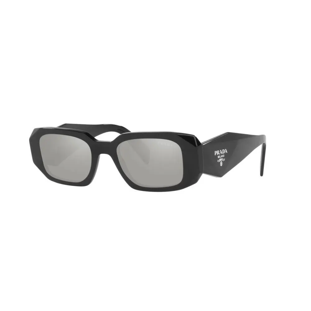 Prada 0PR 17 Wsf 1AB2B0 Black / Light Grey Mirror Silver 51mm