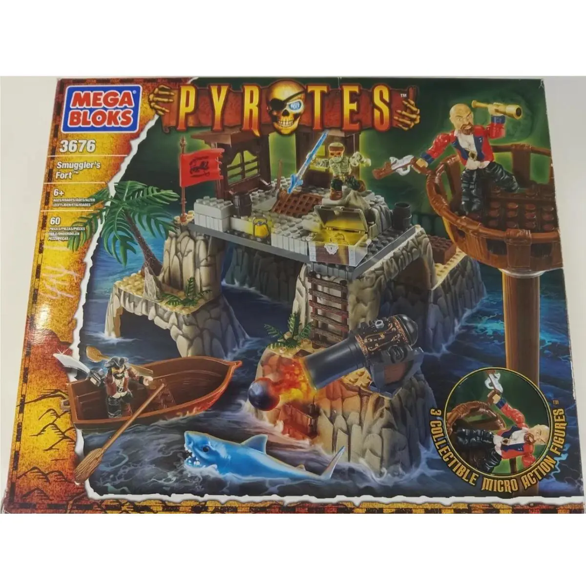 Mega Bloks Pyrates Smugglers Fort Figures Set 3676 Pirate Theme