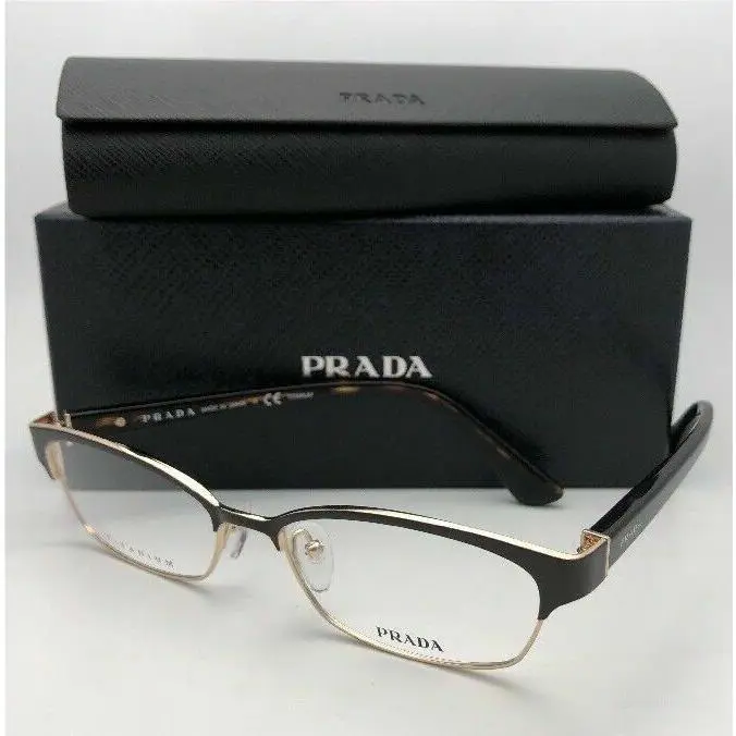 Prada Eyeglasses Vpr 53S ZVN-1O1 53-16 140 Tortoise Gold Titanium Frames