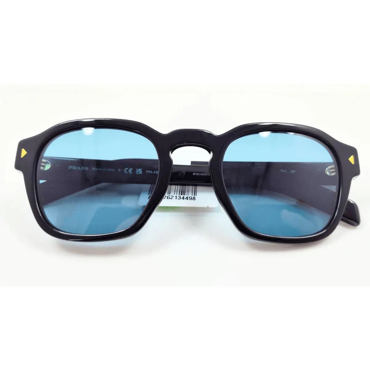 Prada A16S Black Shn Polarized Blue Lense Sunglasses IN Case Box