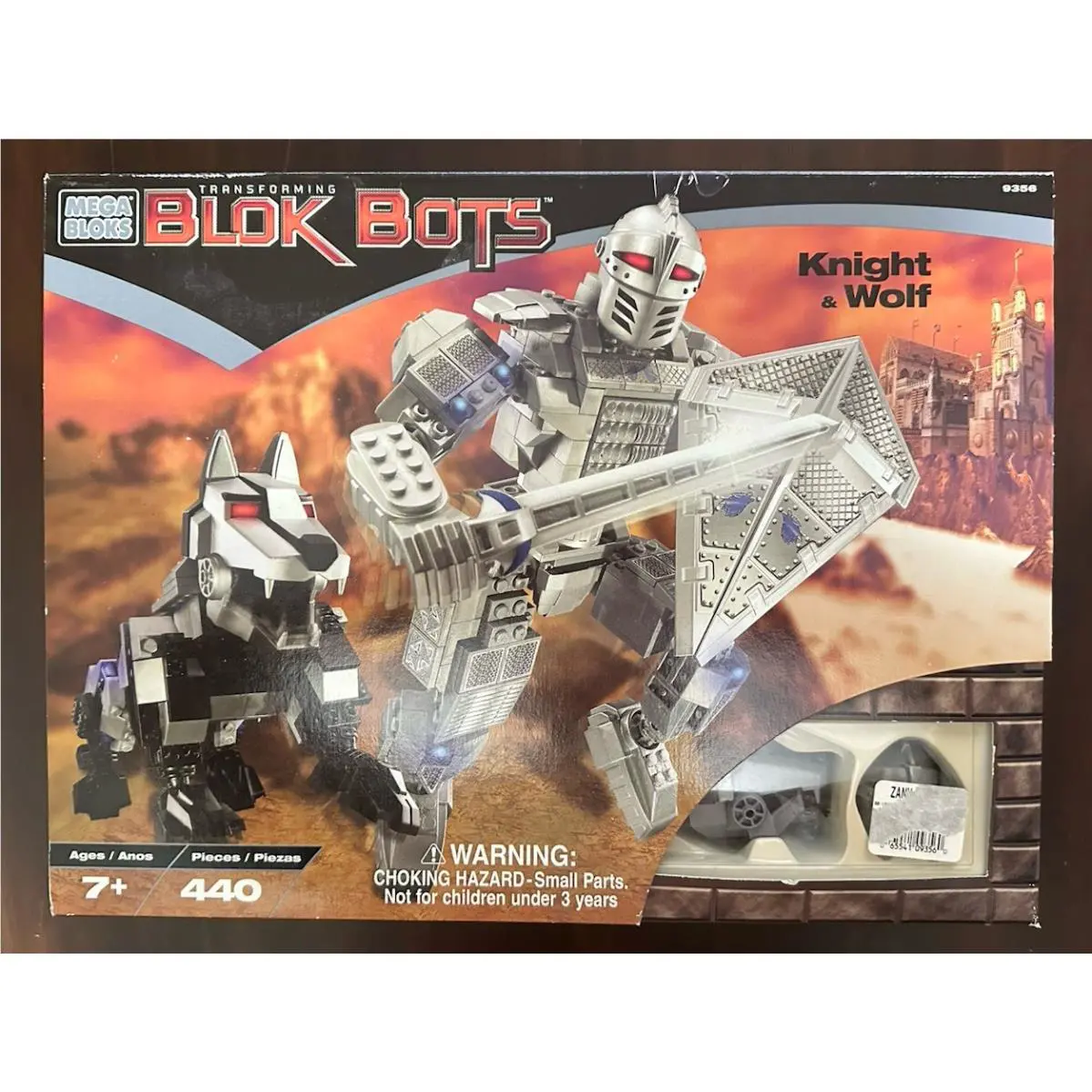 2001 Mega Bloks Transforming Blok Bot 9356 Knight Wolf Robot / Vehicle