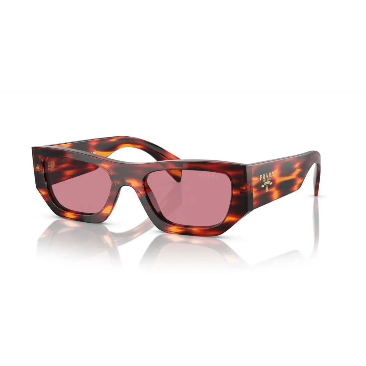 Prada PR A01S Red Havana/violet 13O-80B Sunglasses