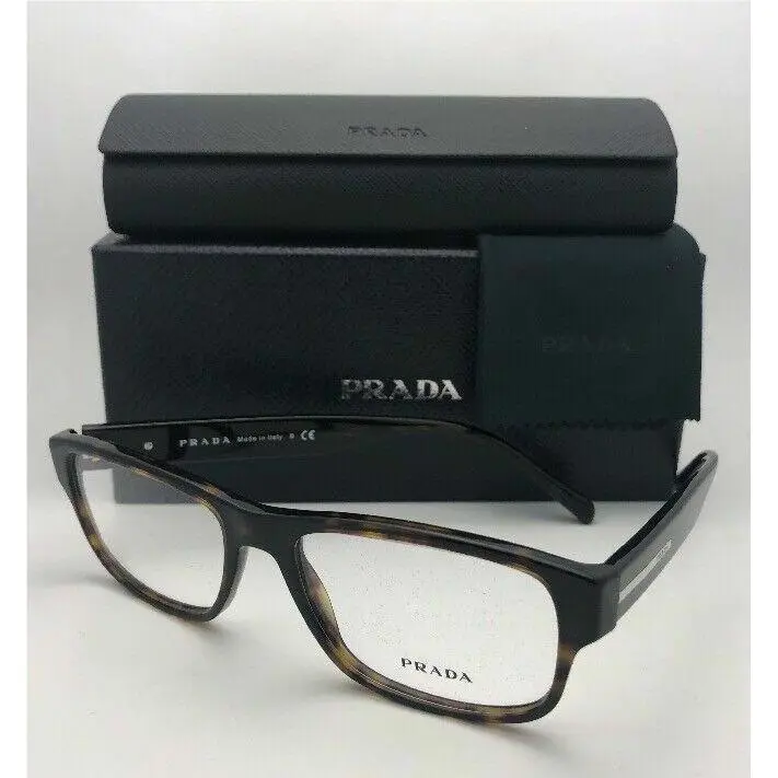 Prada Eyeglasses Vpr 23R 2AU-1O1 54-17 145 Tortoise Havana Frames w/ Clear