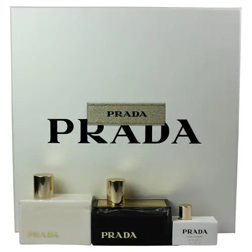 Prada L`eau Ambree by Prada For Women Gift Set - 1.7 Oz. Edp Perfume Spray + BL