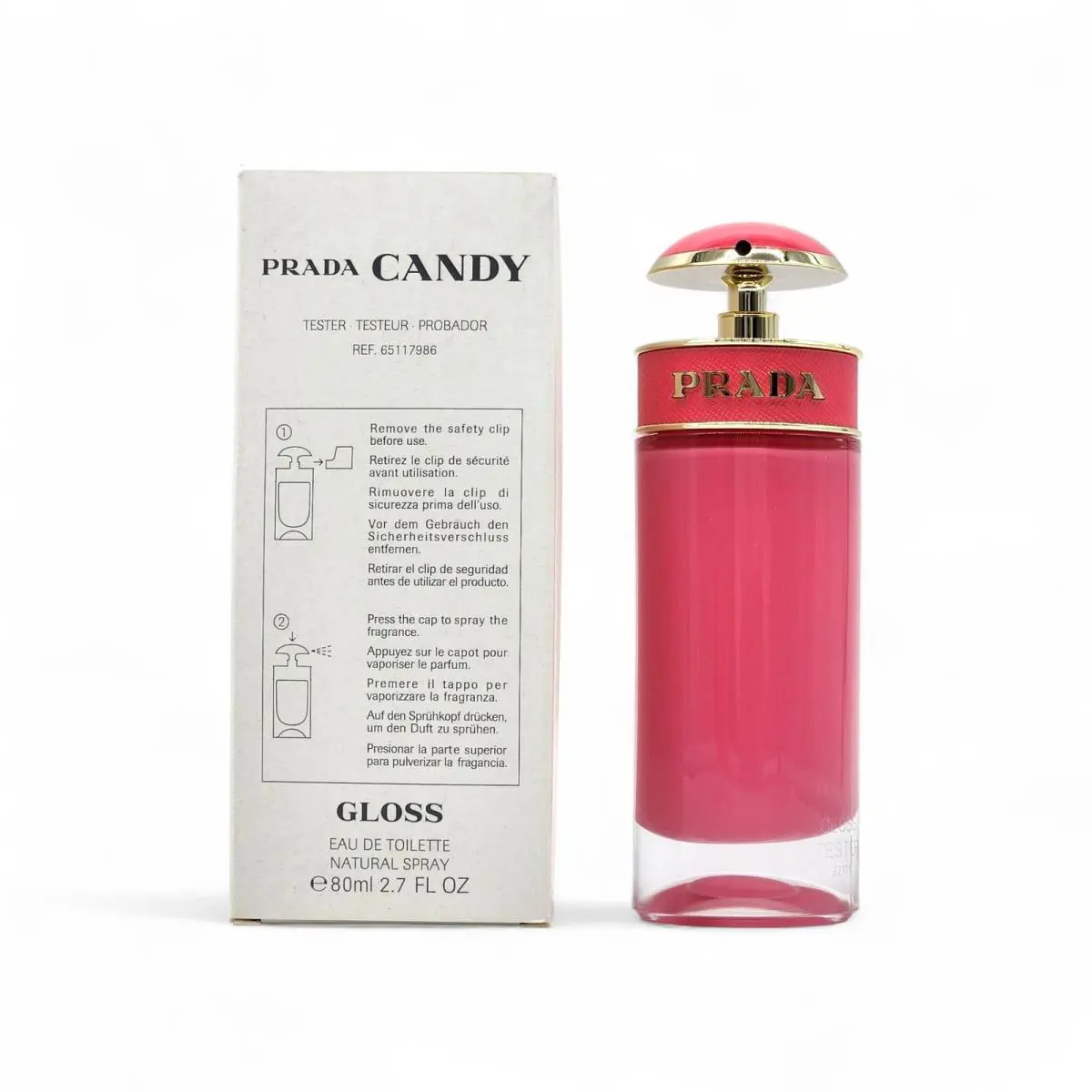 ​prada Candy Gloss Eau de Toilette Edt Spray For Women Tester 2.7oz 80ml