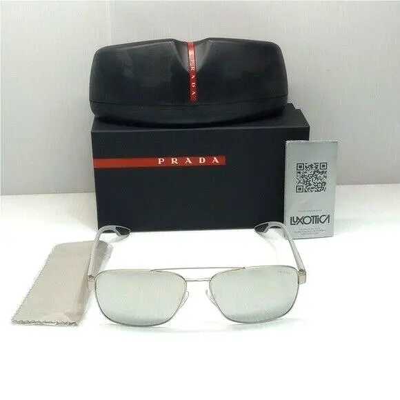 Prada Men Sunglasses 51U Square Mirror Made in Italy