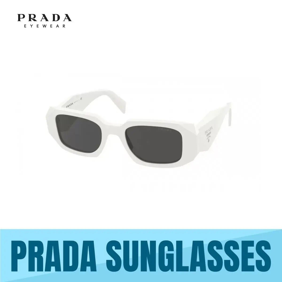 Prada PR 17WS - 1425S0 Talc-dark Grey Women`s Sunglasses 49MM