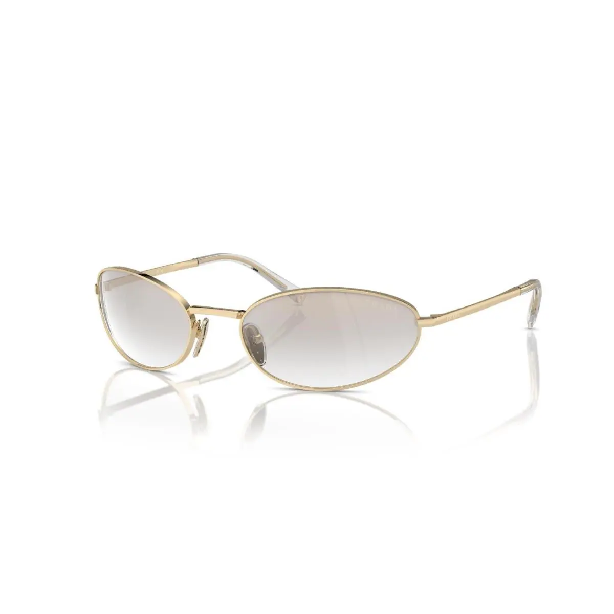 Prada PR A59S Pale Gold/clear Mirror Gold Gradient 14N7H1 Sunglasses