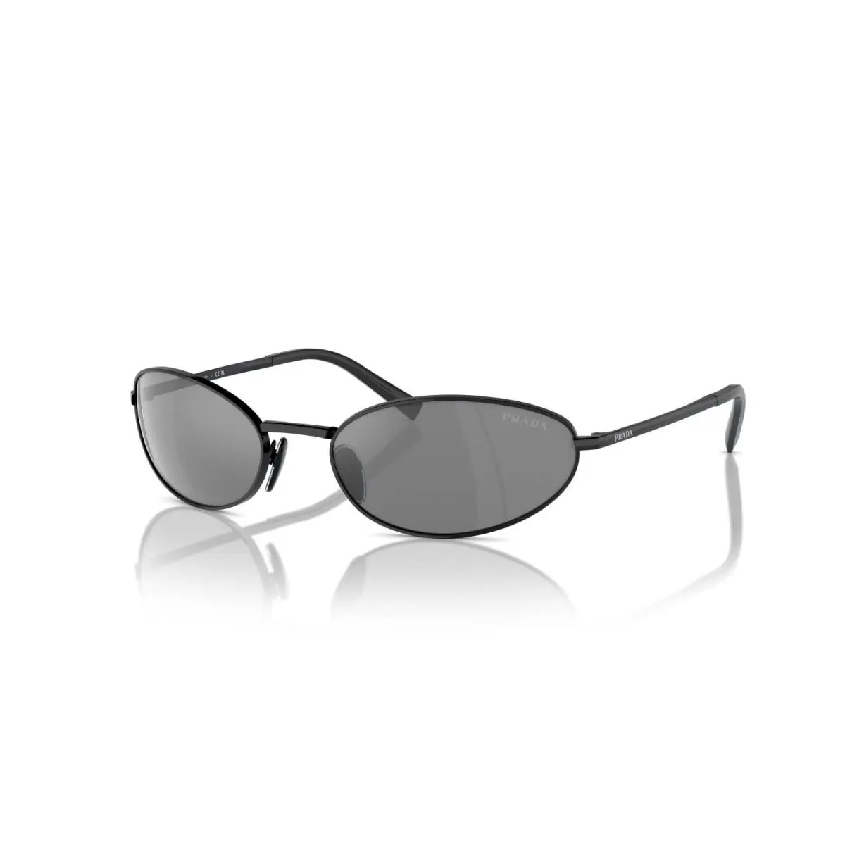 Prada PR A59S Black/grey Mirror Silver 1AB60G Sunglasses