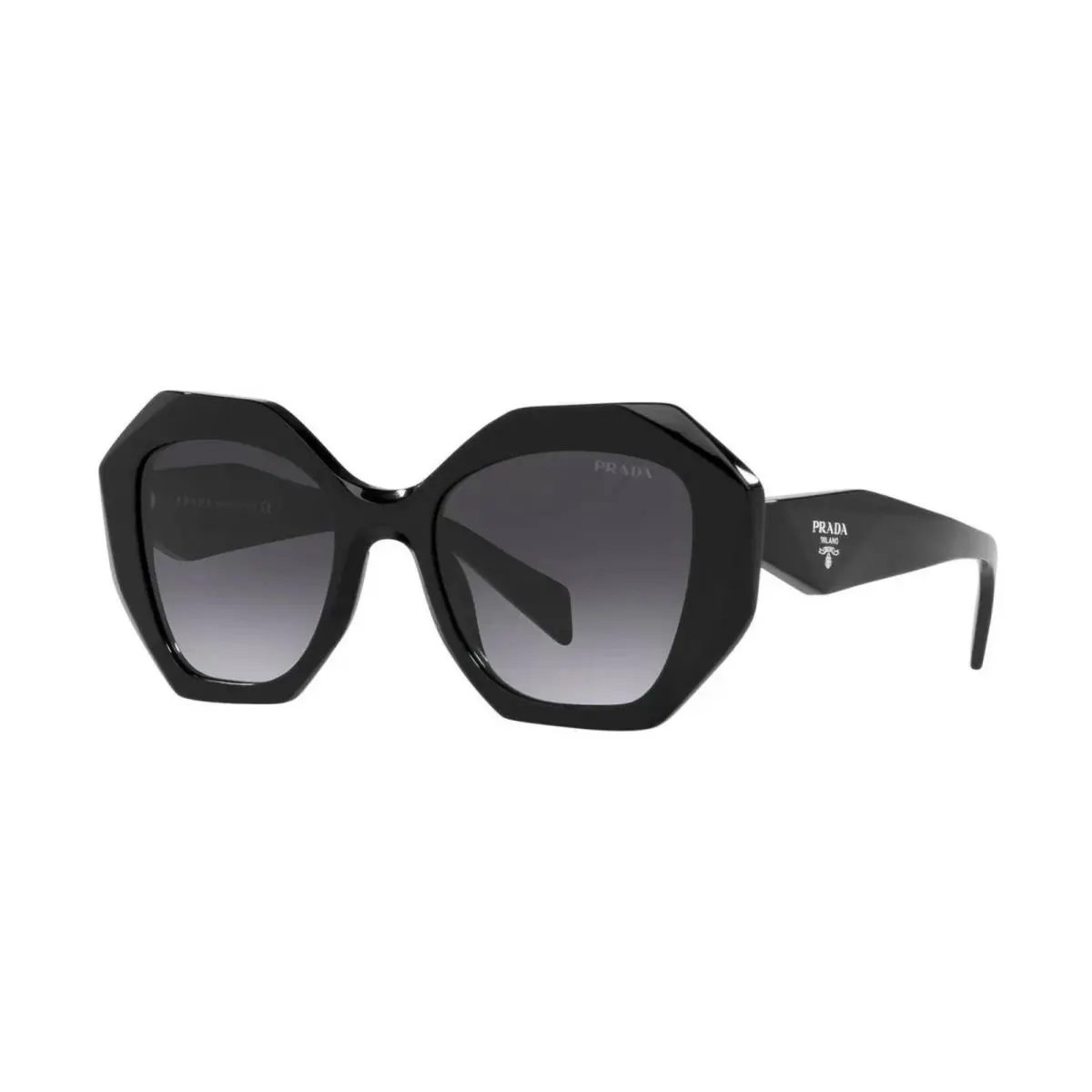 PR 16WS 1AB-5D1 Black Grey Shaded Lens Sunglasses by Prada