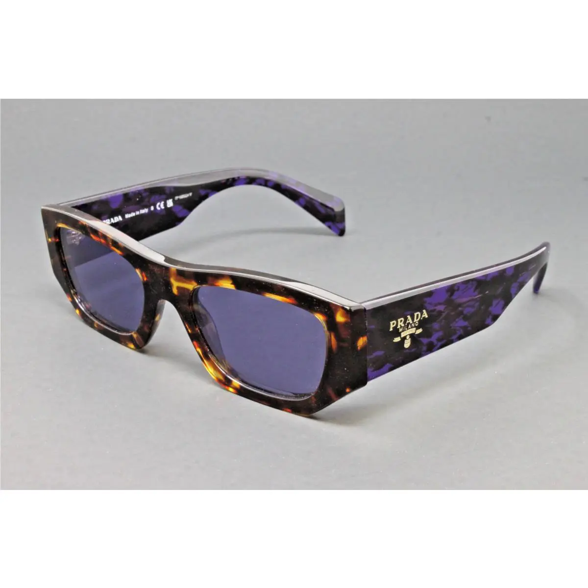 Prada Sunglasses PRA01S 14O50B Havana 53mm Women`s Rectangular Frame