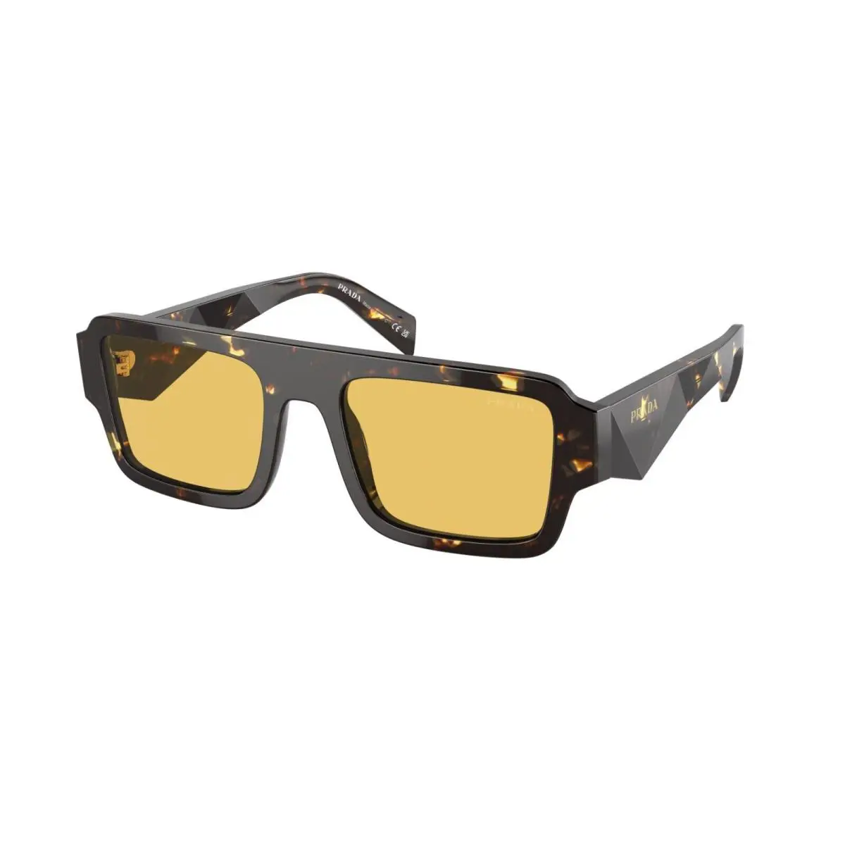 Prada PR A05S Black Malt Tortoise/yellow 16O10C Sunglasses