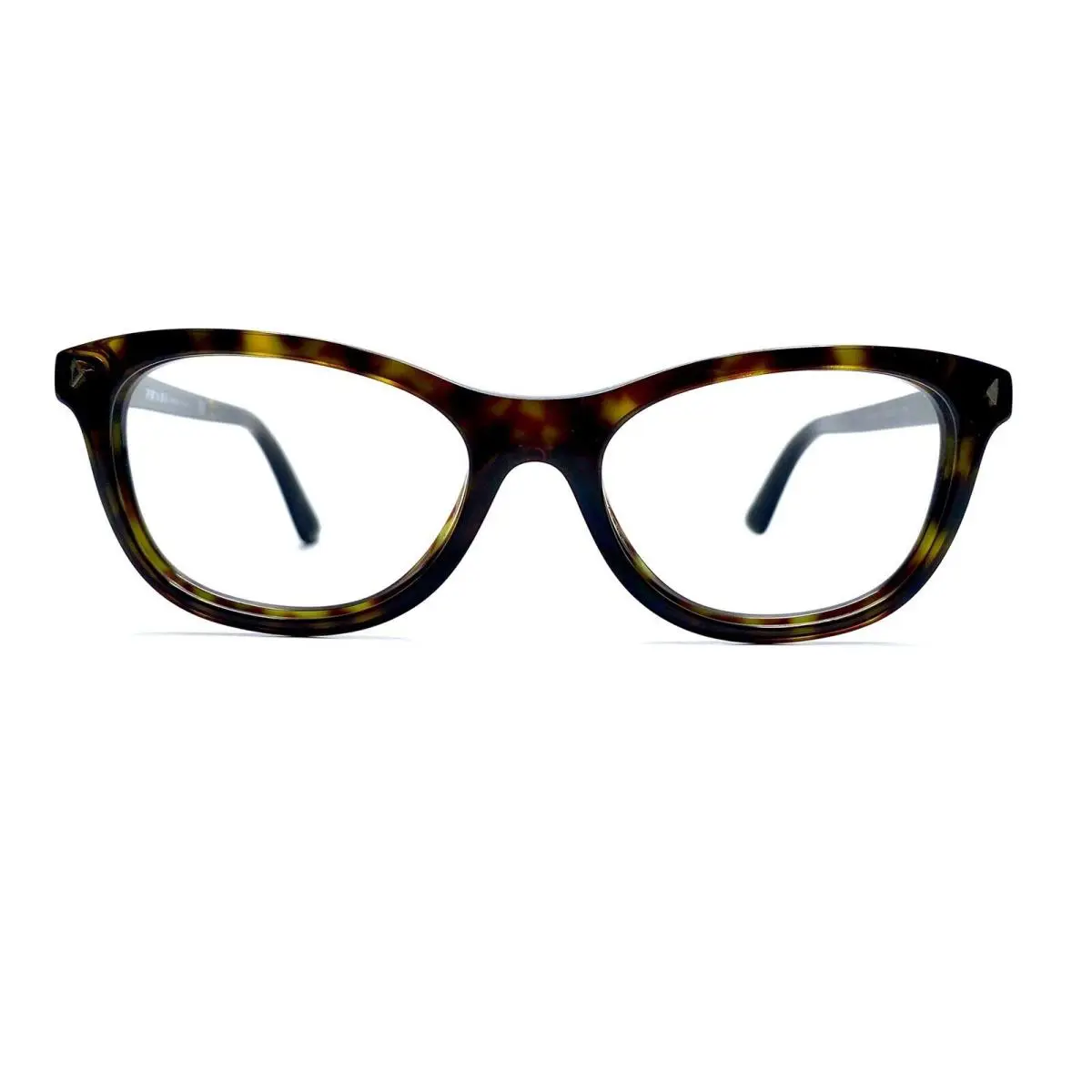 Prada Brown Tortoise Cat Eye Retro Glasses Italy VPR05B 2AU-101 51 17 140 - Frame: Brown, Beige, Amber, Gold