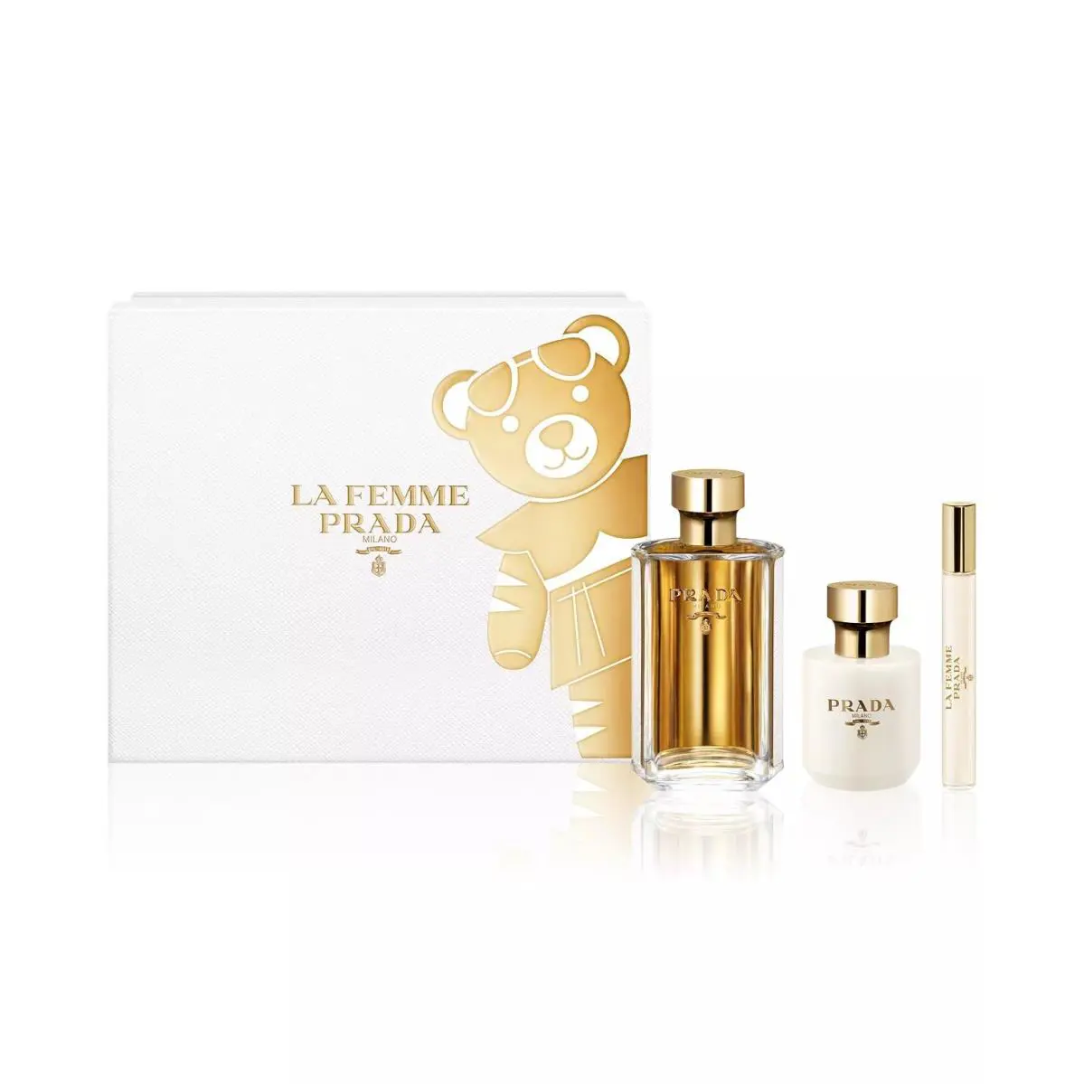 La Femme Prada Milano For Women 3 Piece Gift Set 3.4 oz Edp + 3.4 Lotion + M