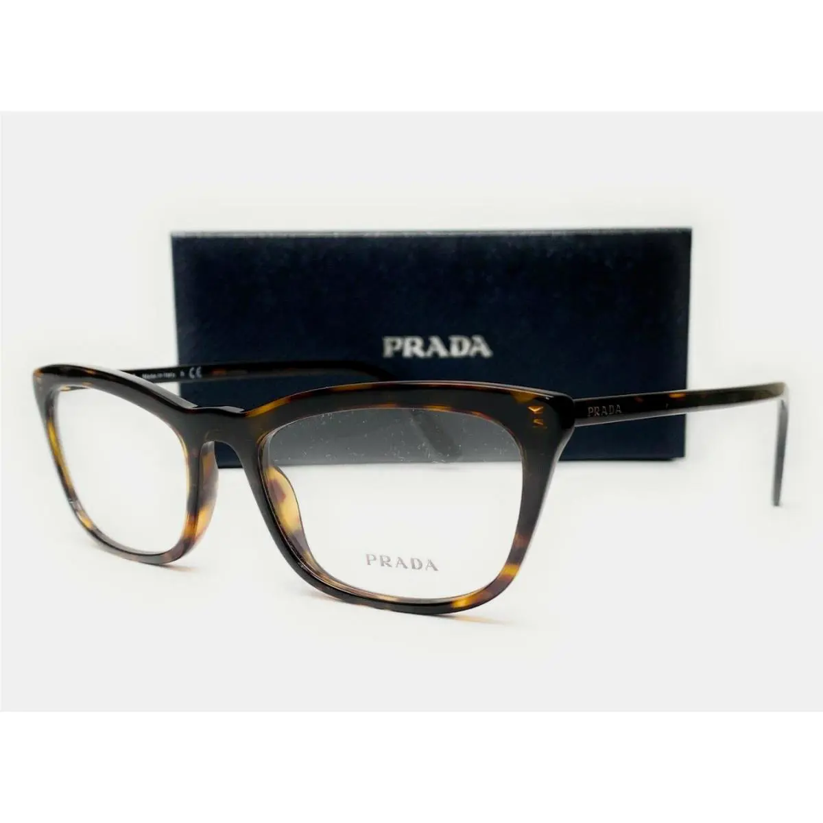 Prada Eyeglasses Vpr 10V 2AU-1O1 54-18 145 Havana Tortoise Cat-eye Frames