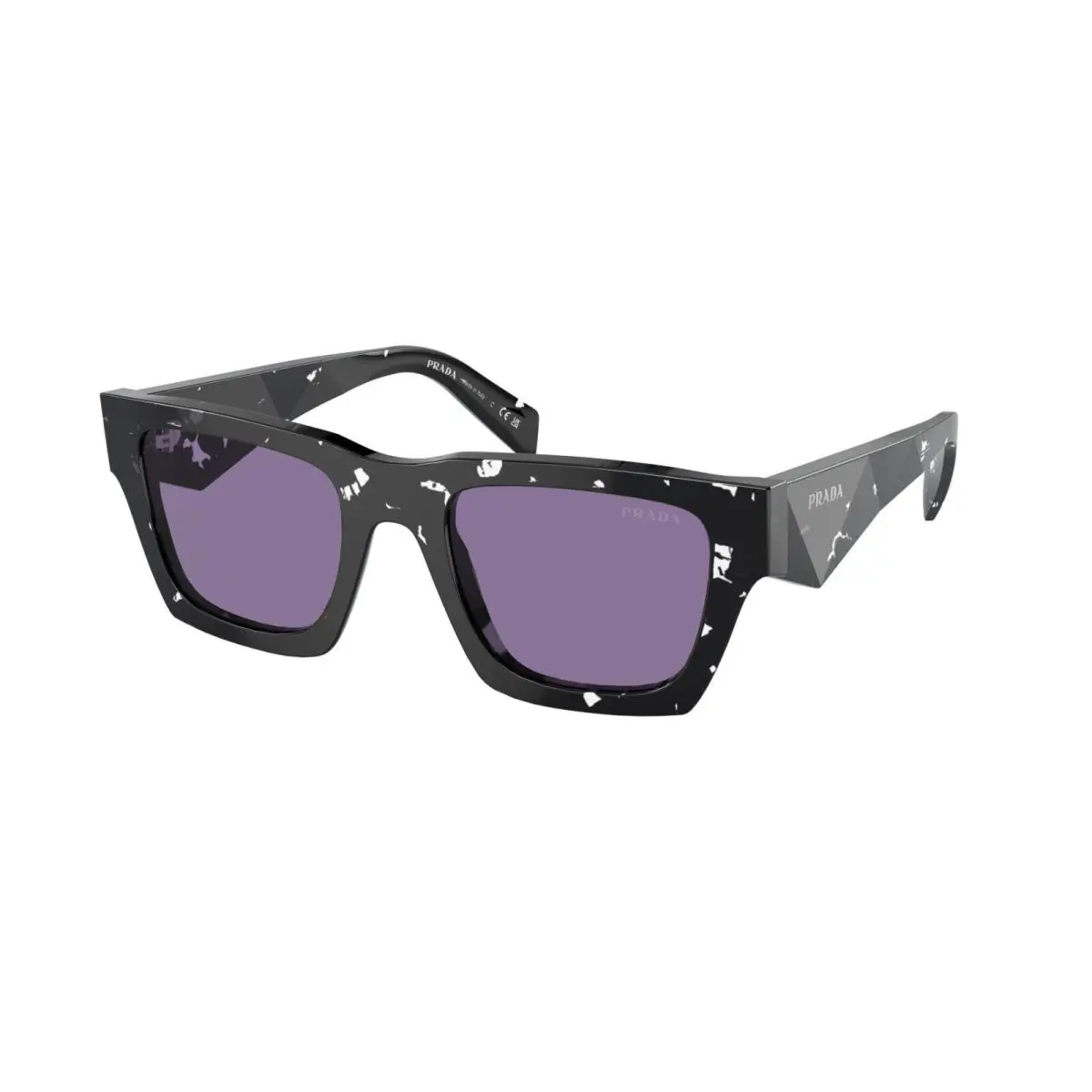 Prada PR A06S Tortoise Black/violet Mirrored 15O-50B Sunglasses