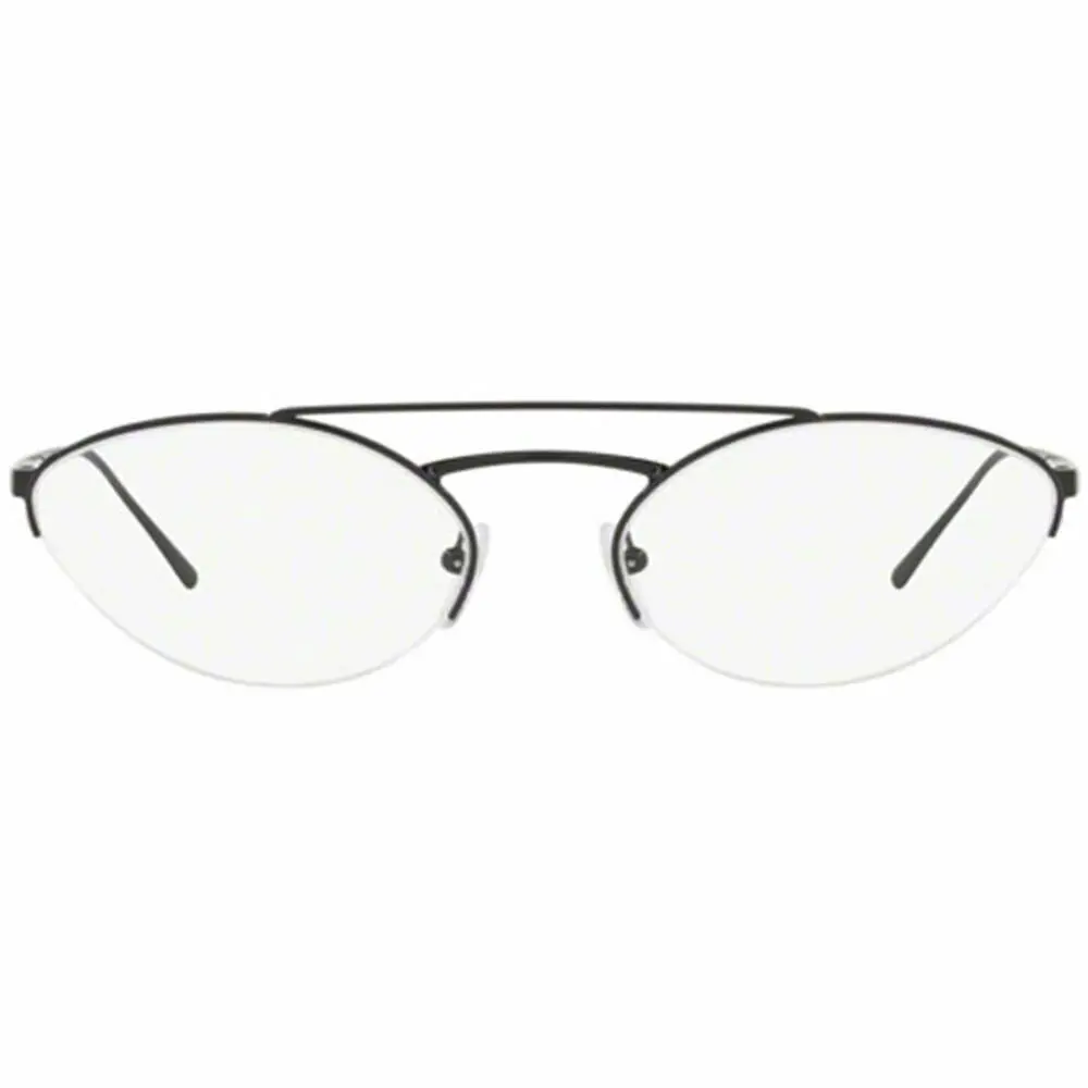 Prada Oval Women`s Eyeglasses Black Frame W/demo Lens PR62VV 1AB1O1