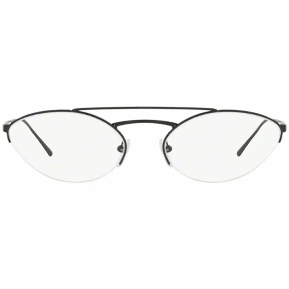 Prada Oval Women`s Eyeglasses Black Frame W/demo Lens PR62VV 1AB1O1