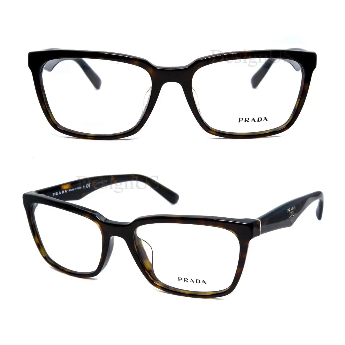 Prada Vpr 08S 2AU-1O1 Dark Tortoise 55/17/140 Eyeglasses - Frame: 2AU-1O1 (Dark Tortoise), Lens: Clear
