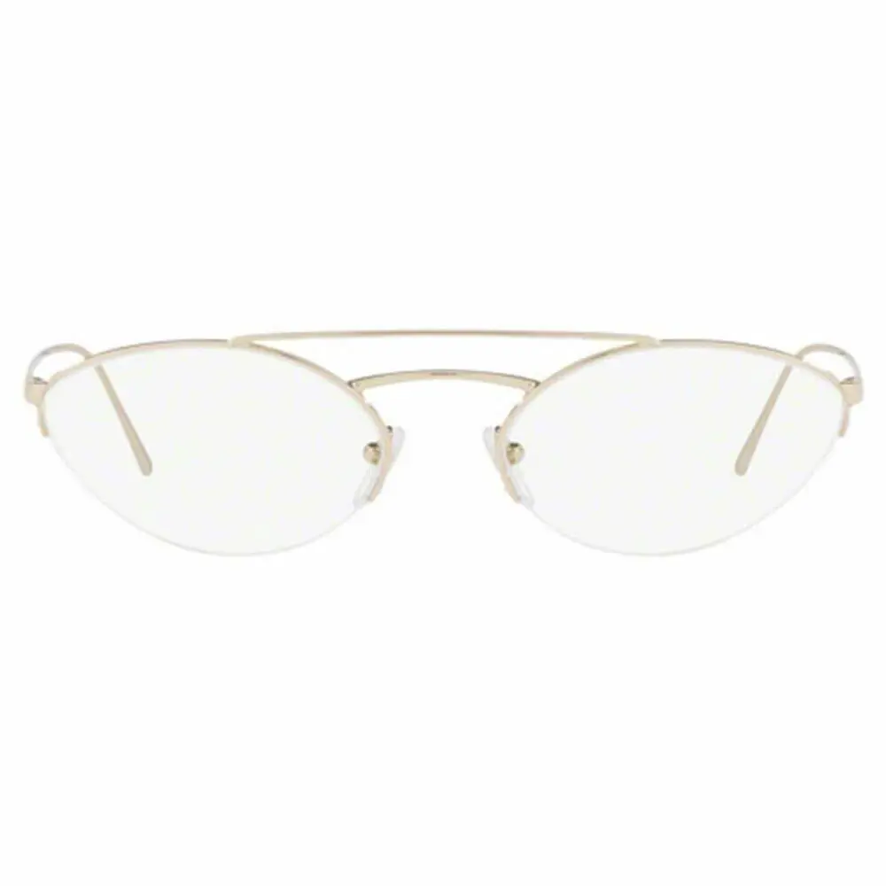Prada Oval Women`s Eyeglasses Gold Frame W/demo Lens PR62VV ZVN1O1
