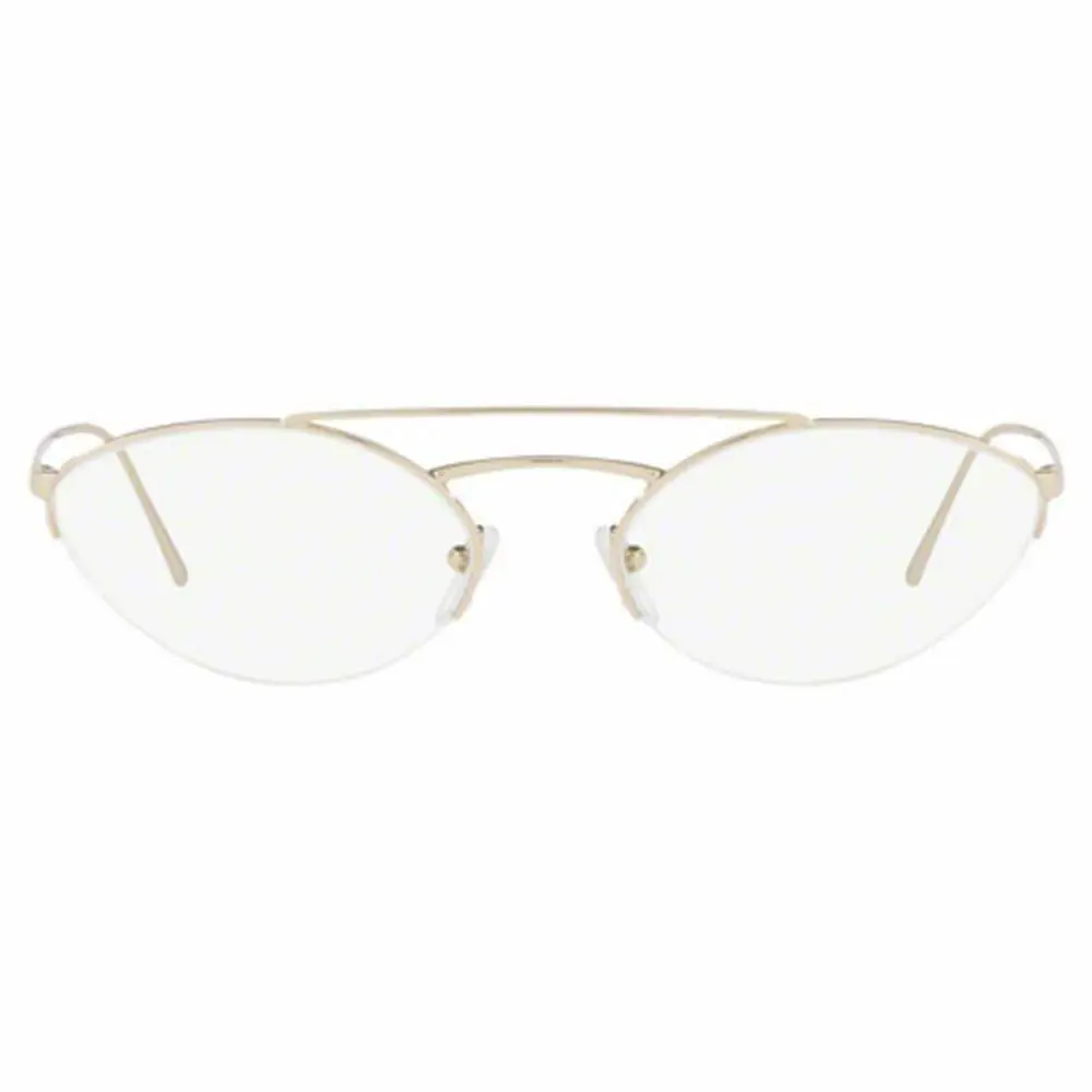 Prada Oval Women`s Eyeglasses Gold Frame W/demo Lens PR62VV ZVN1O1