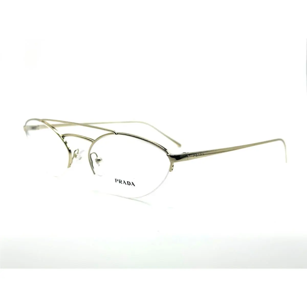Prada Catwalk Vpr 62V ZVN-1O1 Pale Gold Eyeglasses 57mm 19 140