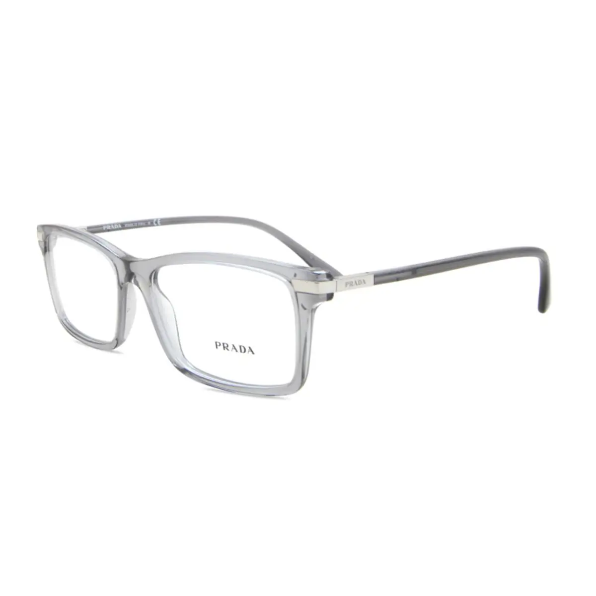 Prada Eyeglasses Vpr 03Y 08U-1O1 56-17 150 Crystal Grey Transparent Frames