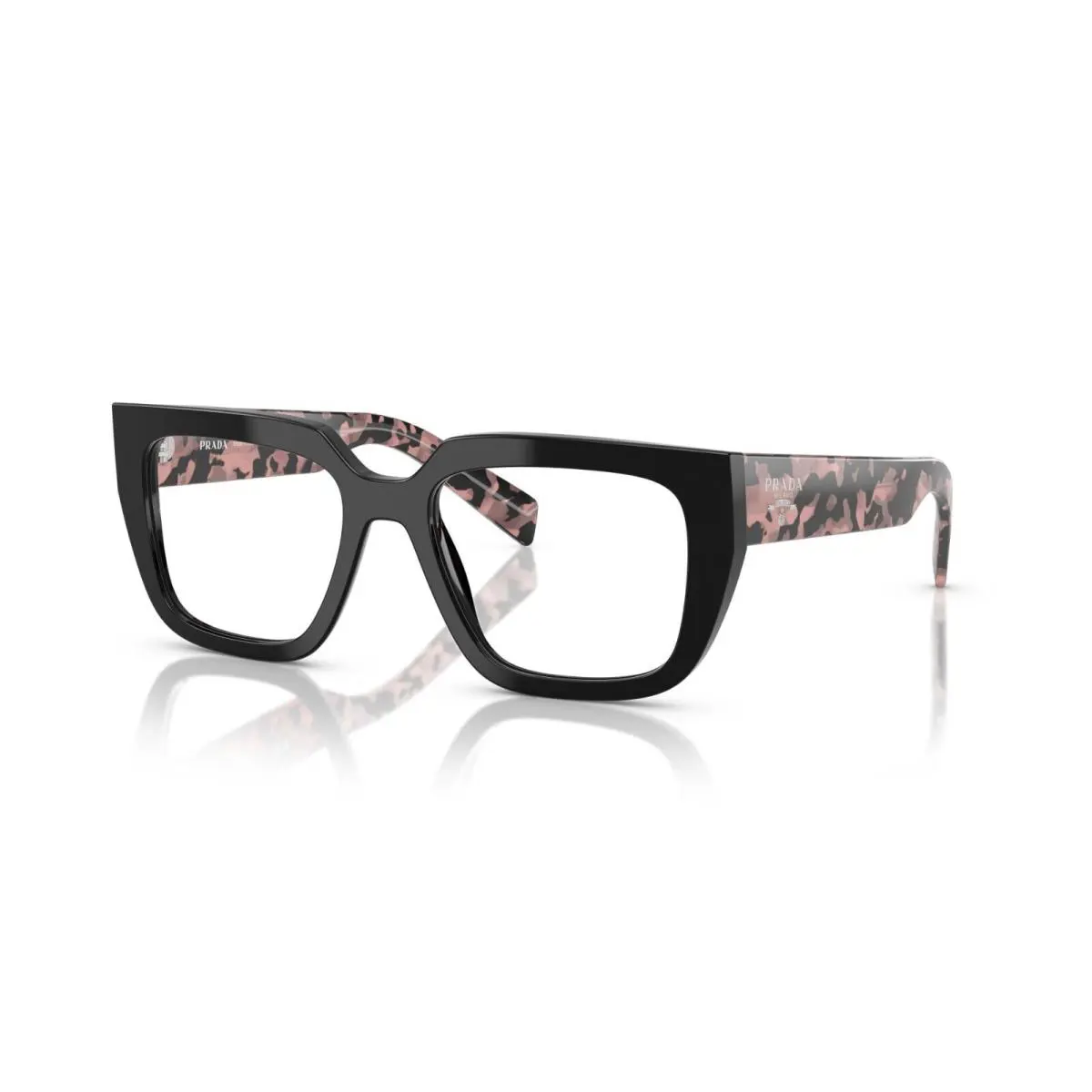 Prada PR A03V Black and Pink Tortoise 13P1O1 Eyeglasses