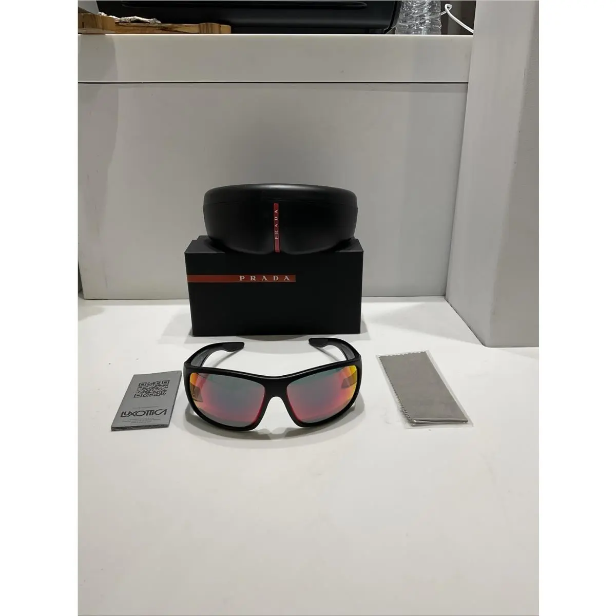 Prada Men Mirror Sunglasses Sps 04 Shield