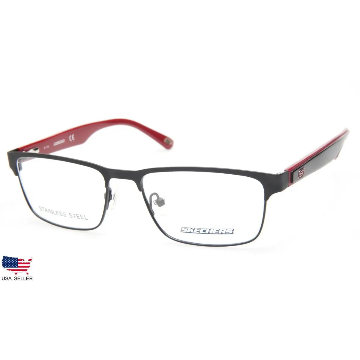 Skechers SE 3189 002 Matte Black / Red Eyeglasses Glasses 52-16-140 B33mm