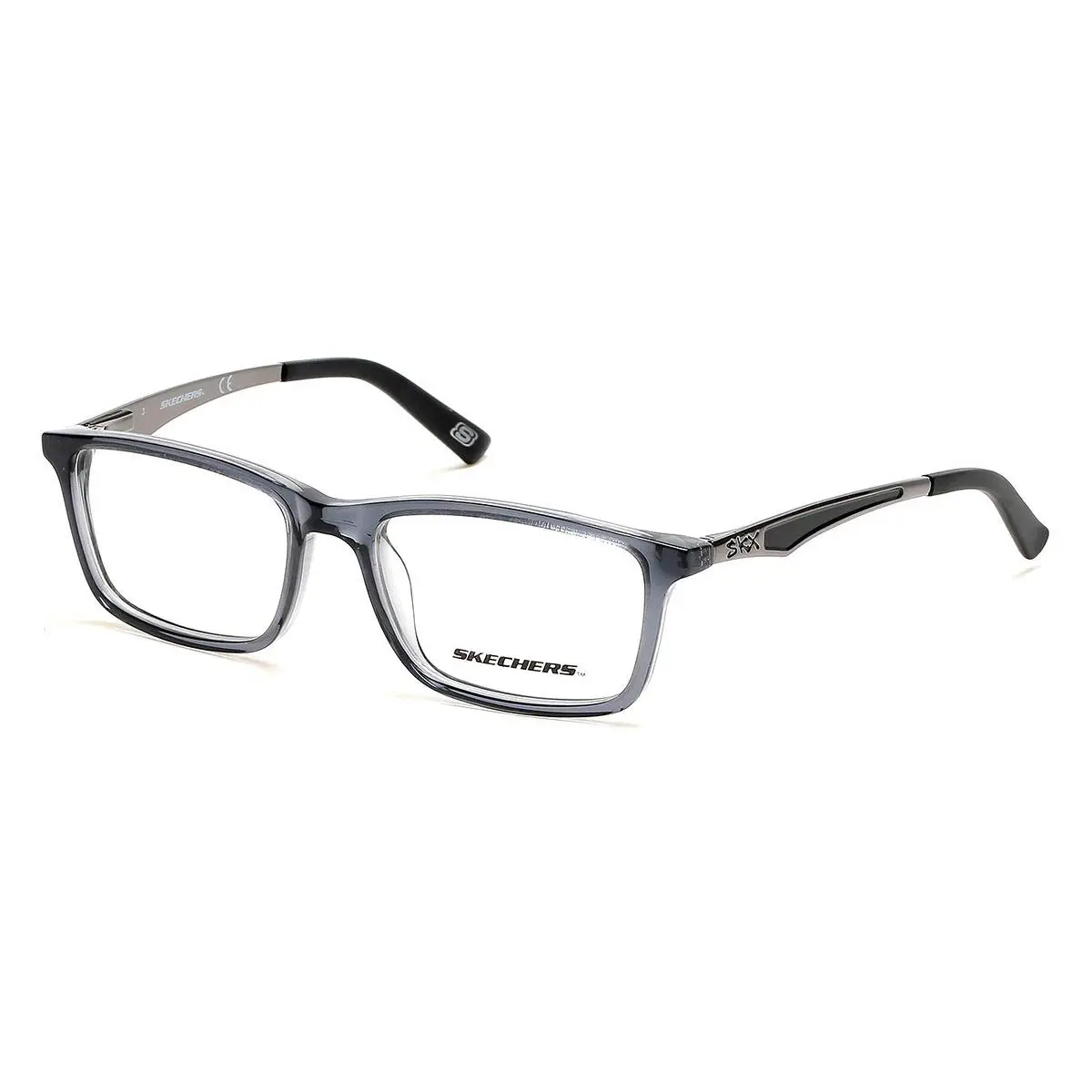 Skechers SE1078 Eyeglasses Kids Gray Rectangle 50mm