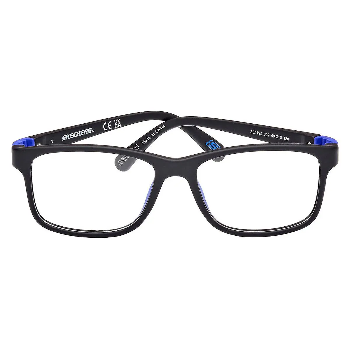 Skechers SE1199 Eyeglasses Kids Matte Black Rectangle 49mm