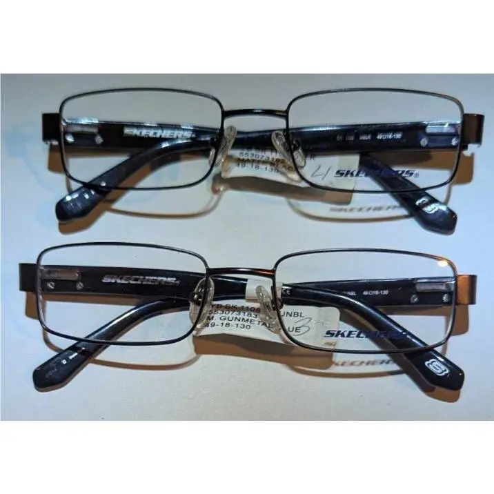 Skechers Skx RX Ready Matte Black M. Gunmetal Blue 2 Eyeglasses Combo Boys