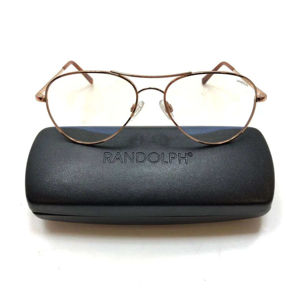 Amelia AA008 Chocolate Gold Aviator Prescription Eyeglasses Frames Case by Randolph