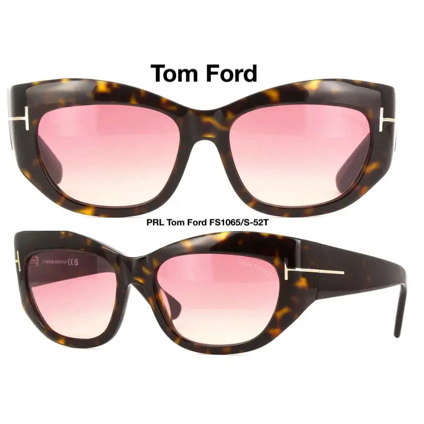TF 1065 Brianna Women`s Sunglasses Multiple Colors FT 1065 52T (Dark Havana/Bordeaux) by Tom Ford