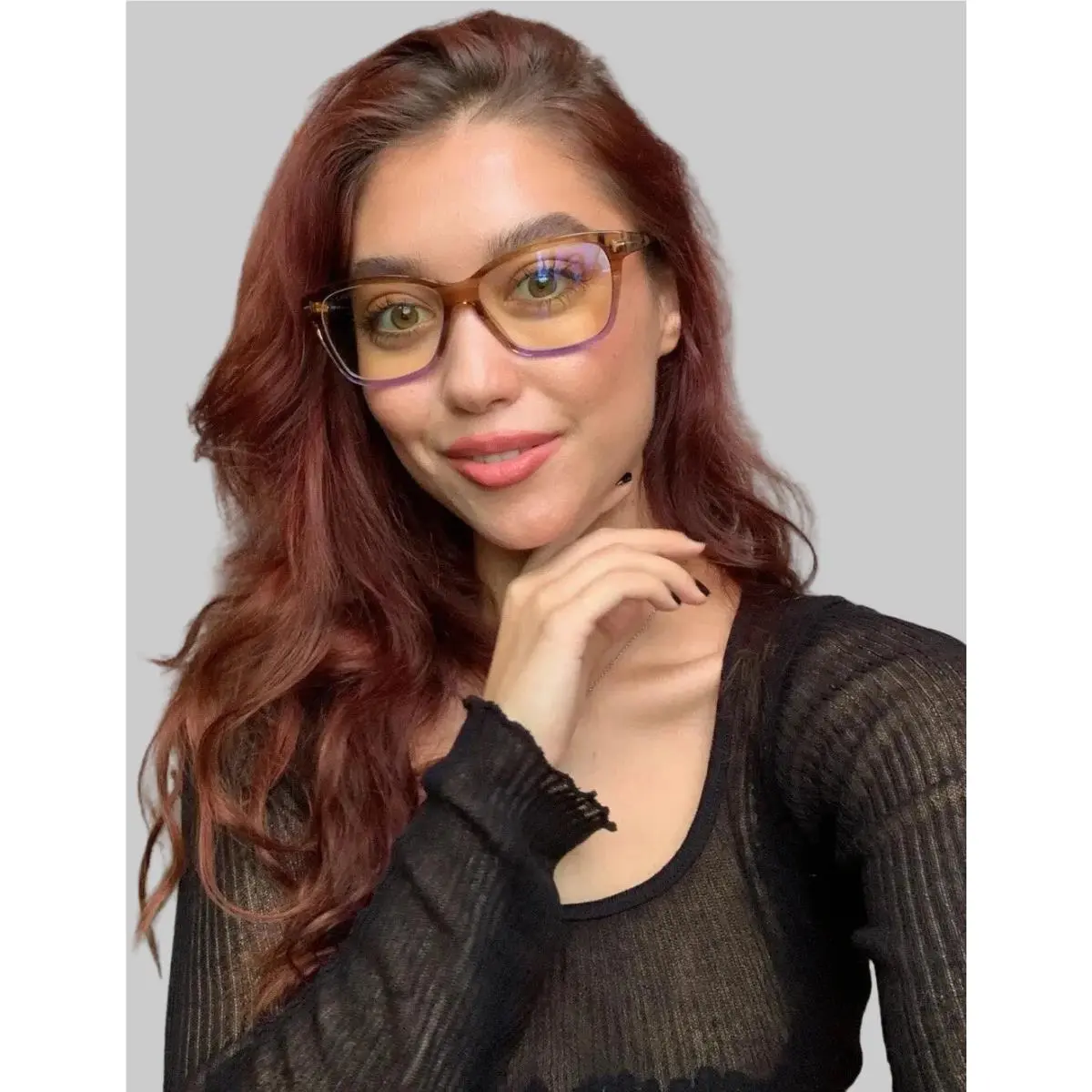 TF 559774 56MM Oversized Brown Blue Women`s Eyeglasses Frame G16 by Tom Ford