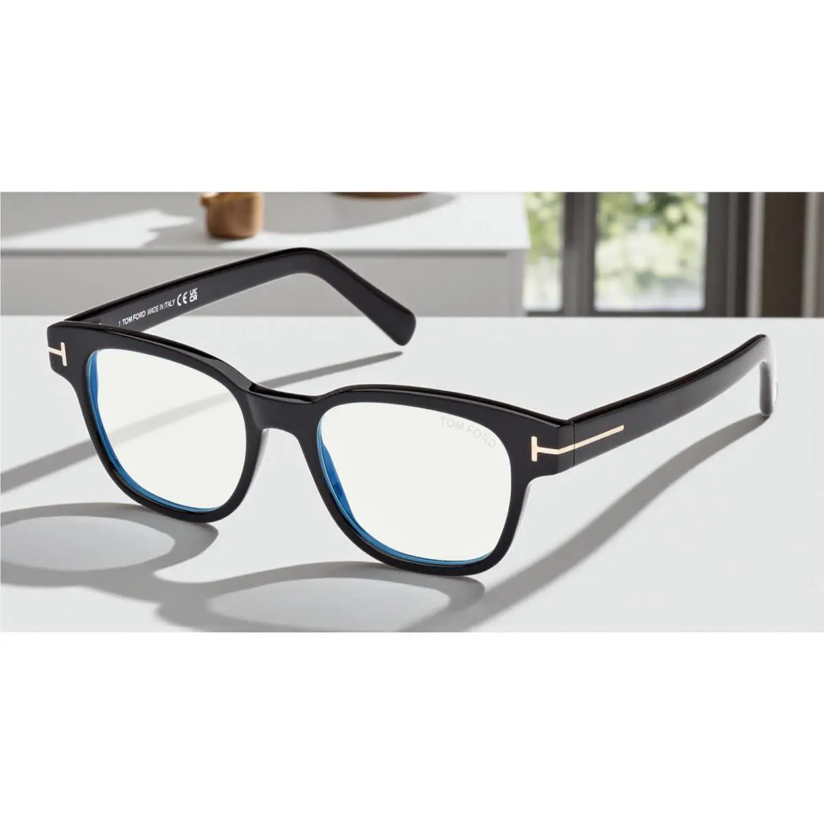 Tom Ford FT5977 B 001 BB Shiny Black 50 mm Men`s Eyeglasses