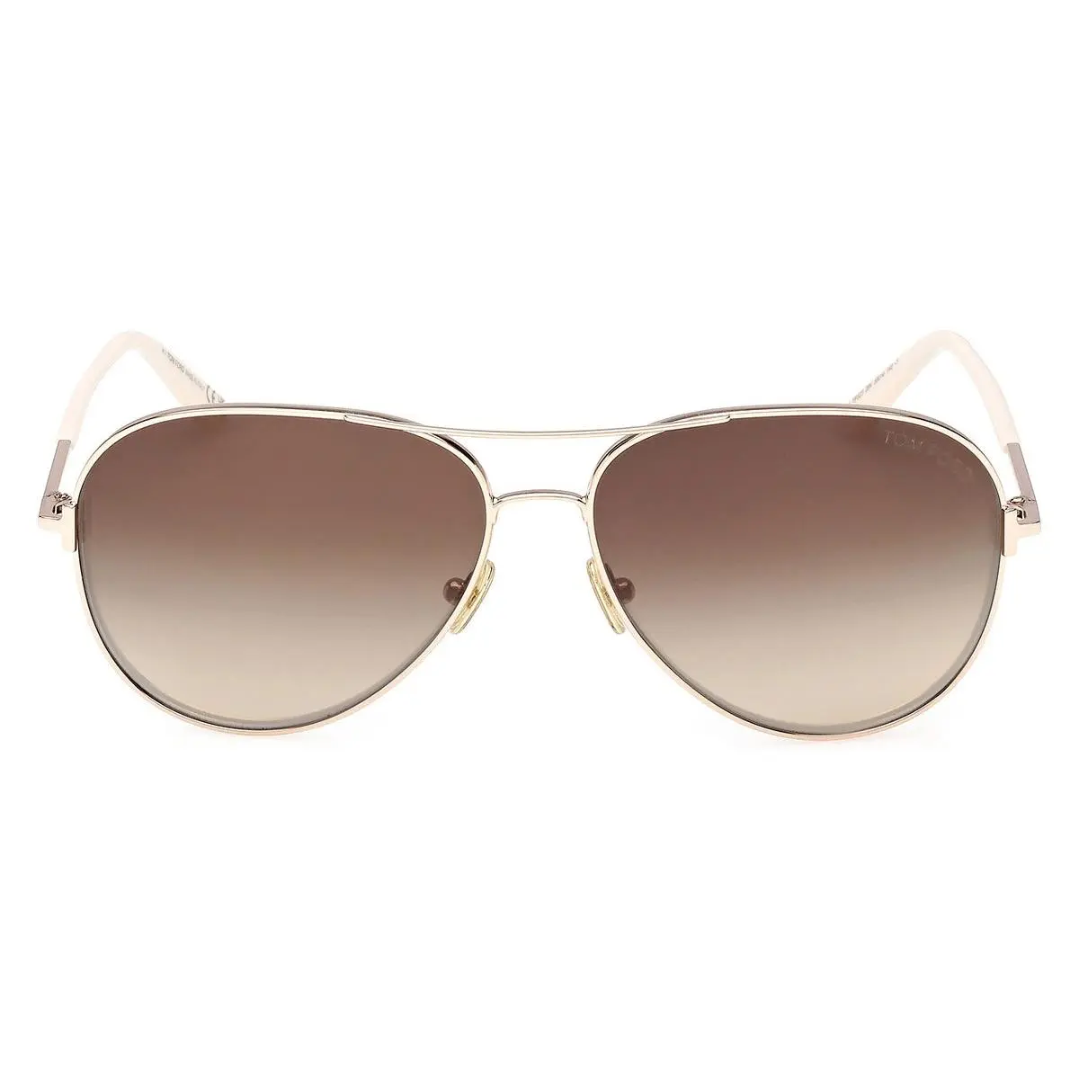 Tom Ford FT0823 Clark Sunglasses Male Shiny Rose Gold 59mm - Frame: Shiny Rose Gold, Lens: Brown Mirrored