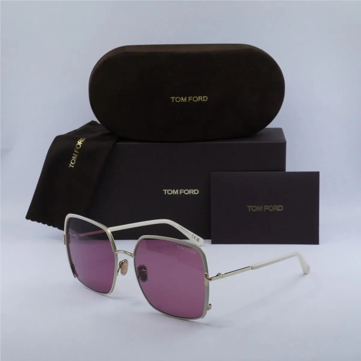 Tom Ford FT1006 32Y Shiny Rose Gold/violet 60-18-135 Sunglasses